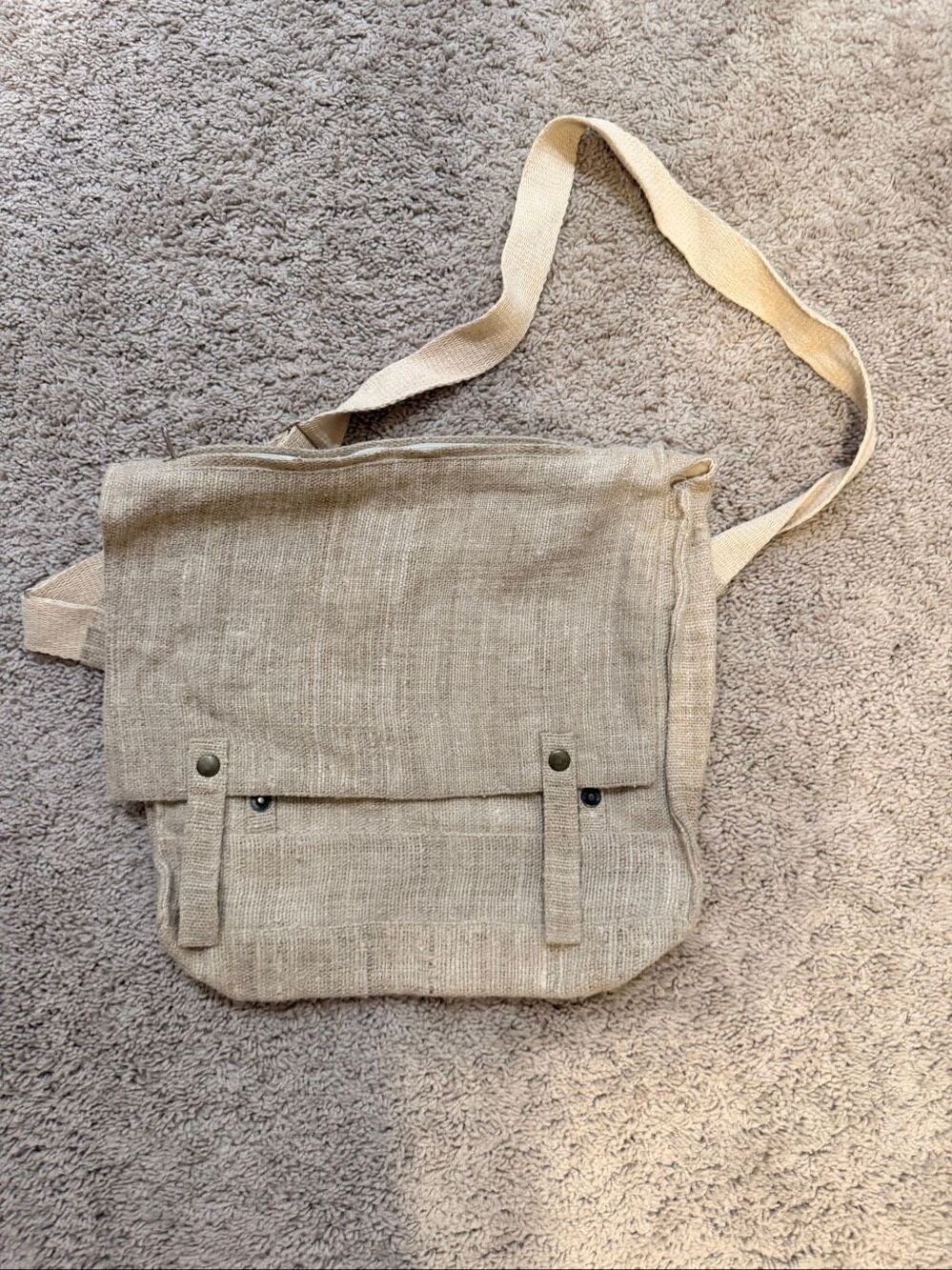 Afro JimKan Hemp Crossbody Bag Boho Ethnic Messenger Shoulder Purse Sustainable